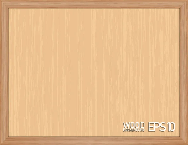Dřevěný Rám Dřevěnou Deskou Izolovanou Bílém Pozadí — Stockový vektor