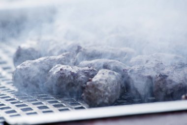 Bahçede sosis barbeküsü