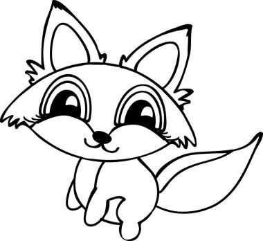 Siyah ve beyaz satır bebek Fox.
