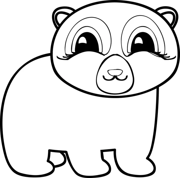 Oso para colorear página. Restaurar la imagen dentro del contorno . — Vector de stock