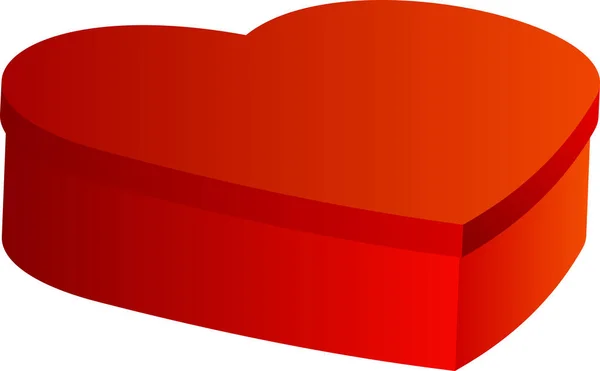 Cutie roșie închisă în formă de inimă — Fotografie de stoc gratuită