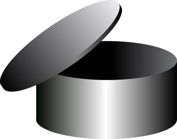 Kolo černé dárkové krabičky — Stockový vektor