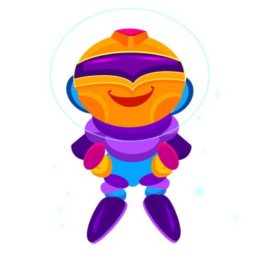 Sohbet etmek, sohbet bot veya chatterbot. Beyaz izole robot.