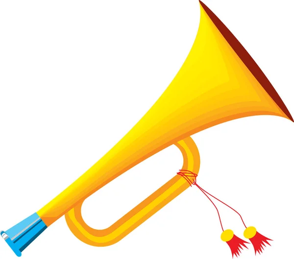 Icono de trompeta aislado sobre fondo blanco . — Vector de stock
