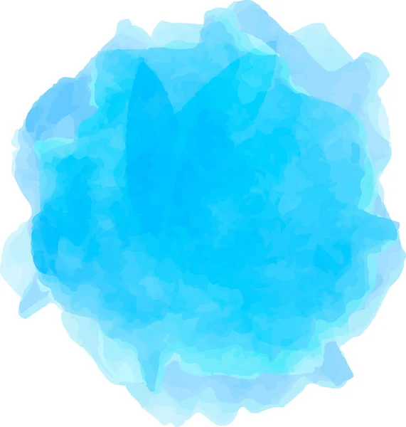 Синяя акварель на белом — стоковый вектор