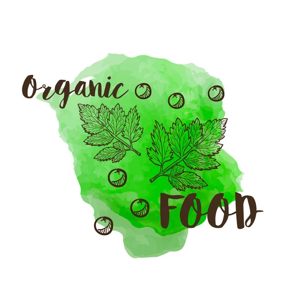 Bio-Foor - Logo mit Blättern — Stockvektor