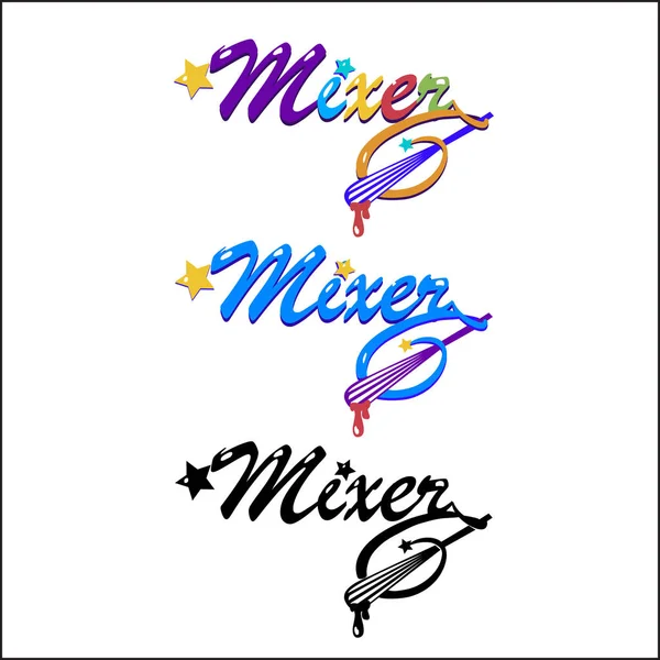 Mixer - 3 soorten-logo 's — Stockvector