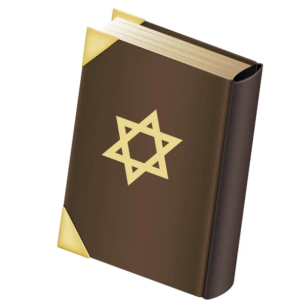 Tórah könyv - ikonra a fehér háttér — Stock Vector