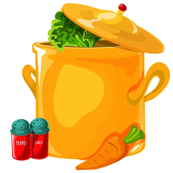 Illustration of casserole — Stock Vector