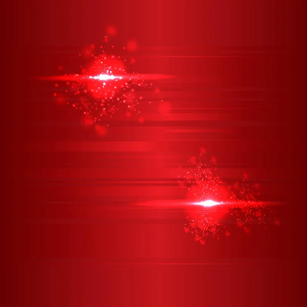 暗さを背景に上昇する赤い光線 — ストックベクタ
