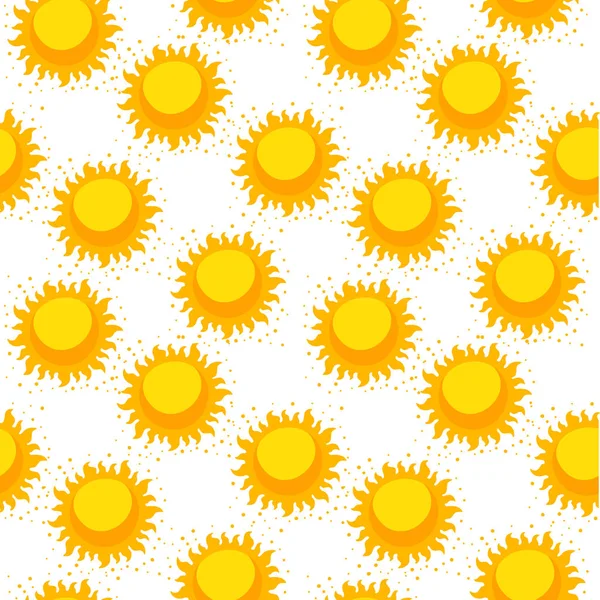 Seamless pattern with hand drawn suns. Design your background or web screensavers. — Stock Vector