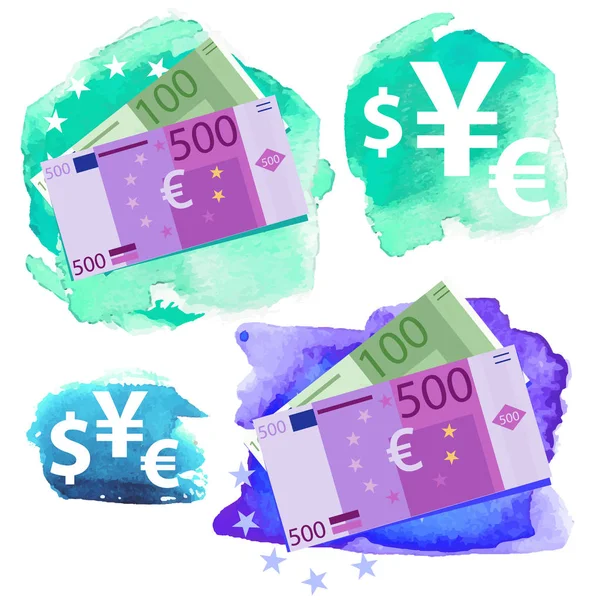 Geld icon - Euro — Stockvector