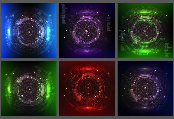 Abstrakter Vektor Zukunft digitale Technologie Hintergrund, Konzeptdesign — Stockvektor