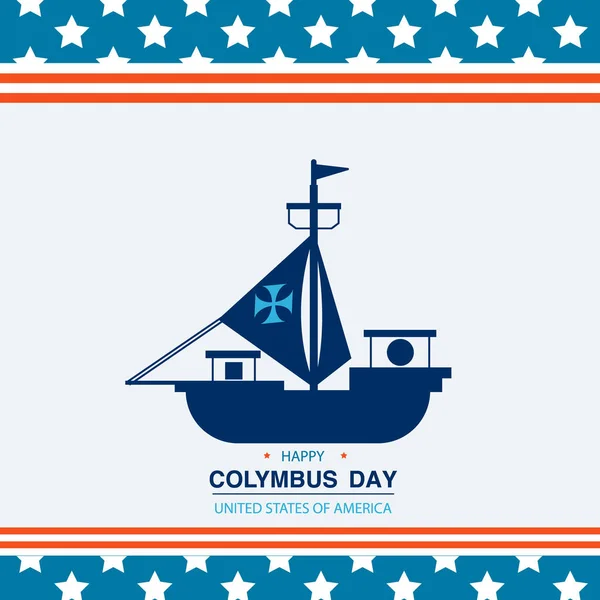 Vector illustration Columbus Day. — Stock Vector