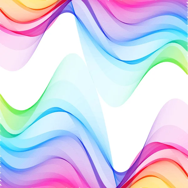 Couleur des ondes spectrales. Fond vectoriel d'onde abstrait . — Image vectorielle