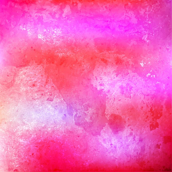 Růžový akvarel texturou pozadí. Abstraktní vektor — Stockový vektor