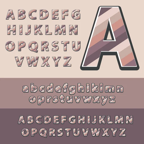 Nowoczesne pastelowe rysowane litery Abc. Czcionki dla plakatu. — Wektor stockowy
