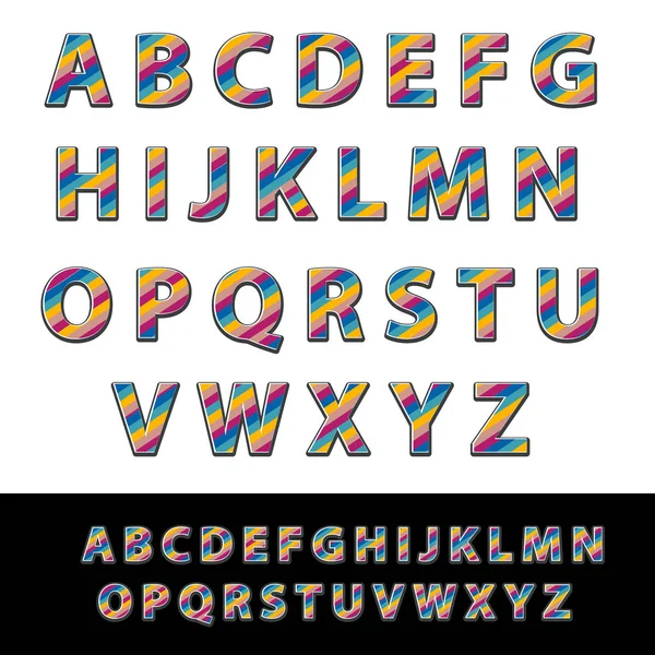 Vektor av moderna abstrakta teckensnitt och alfabetet. Linjära teckensnitt. Enkel design. — Stock vektor