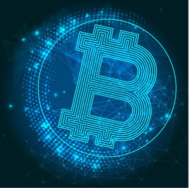 Bitcoin. Dijital para. Cryptocurrency.