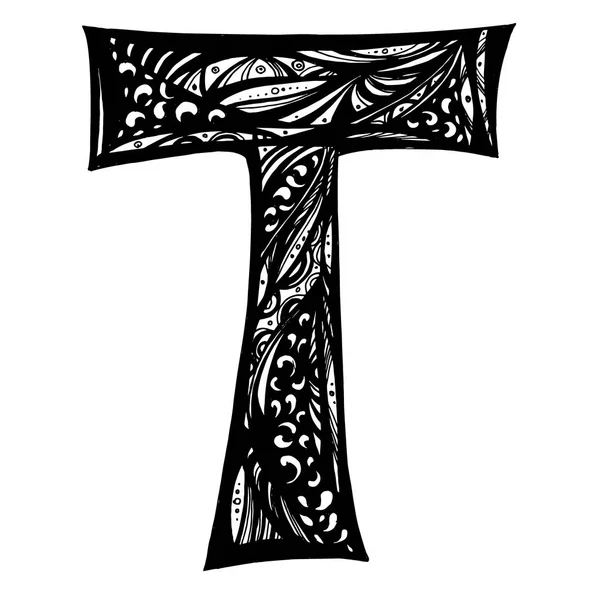 Hoofdletter T. logo, monogram trendy ontwerp. Brief Design. — Stockvector
