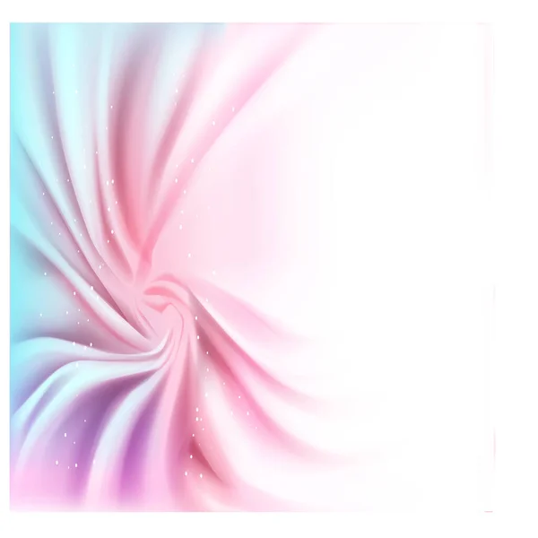 Liscio drappeggio con sfondo perle in illustratore 3d, effetto glitter — Vettoriale Stock