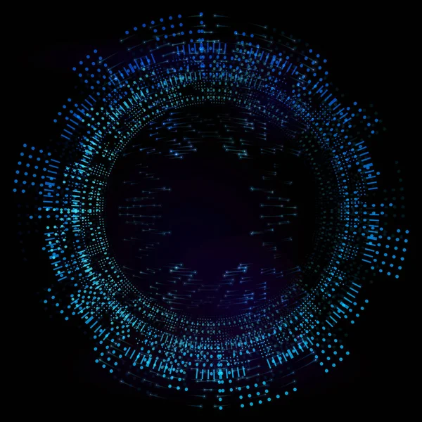 青色デジタル技術の概要背景。コンピュータコード. — ストックベクタ