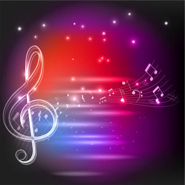 Diseño abstracto de notas musicales para uso de fondo musical, ilustración vectorial — Vector de stock