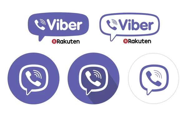Σετ logo messenger Viber — Διανυσματικό Αρχείο