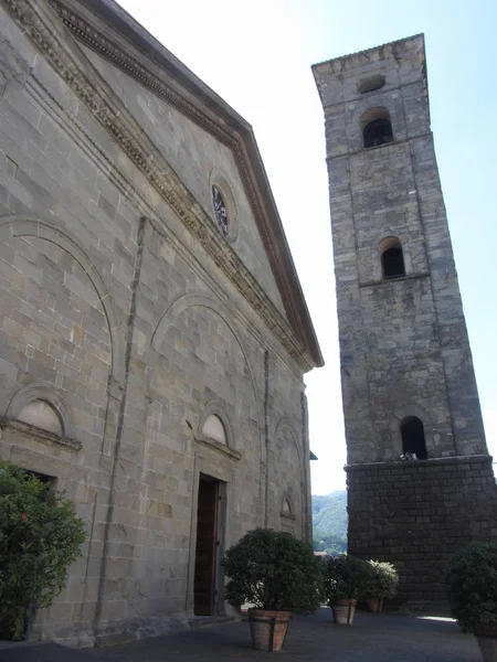 Katedrális Szentelt Szentek Peter Paul Központjában Castelnuovo Garfagnana Toszkána Olaszország — Stock Fotó