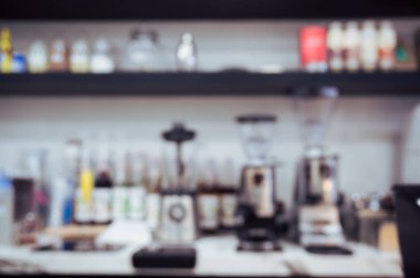 Kahve dükkanı için arka plan bulanıklık