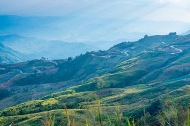 Phu Thap Boek günbatımında. Phetchabun Tayland