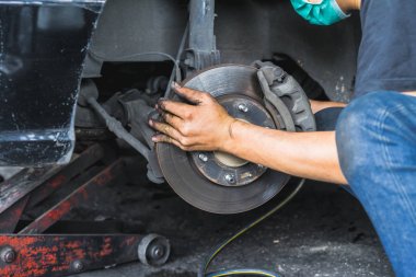El araba mekanik tamir disk frenler, araç bakım, 