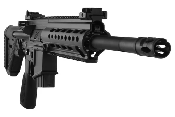 semi-automatic rifle on a white background