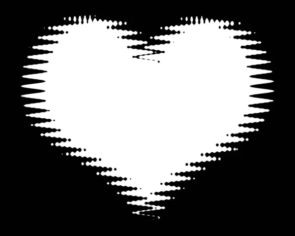 Heart Decorative Black White Photo Edge Наведите Курсор Изображение Примените — стоковое фото