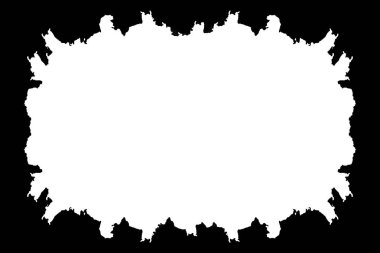 Soyut Dekoratif Siyah ve Beyaz Fotoğraf Çerçevesi İçeriye Metin Yaz, Üst Düzey Olarak Kullan veya Katman / Kırpma Maskesi İçin Kullan