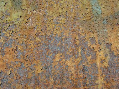 Eski Yıpranmış Paslı Metal Tabaka