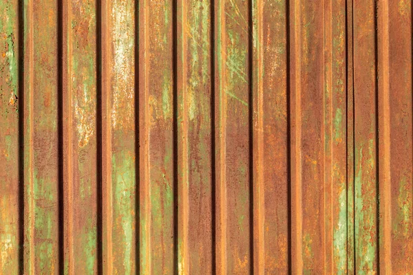 Old Weathered Berat Corrugated Tekstur Logam — Stok Foto