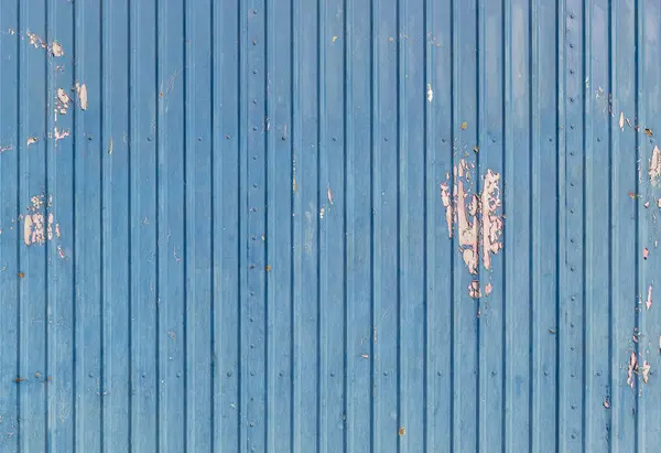 Viejos Paneles Metal Verticales Pintados Azules Envejecidos — Foto de Stock