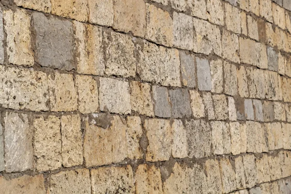 Zavřít Starou Omšelou Kamennou Zeď Textury — Stock fotografie