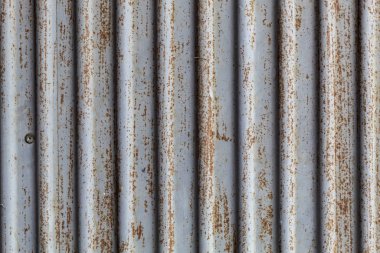 Eski Yıpranmış Gri Metal Paneller