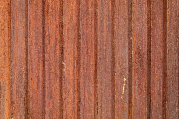 Rood Geschilderd Gestripte Metalen Hek — Stockfoto