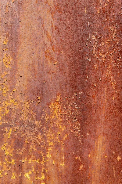 Régi Weathered Corrugated Rusty Fém Textúra — Stock Fotó