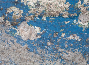 Mavi Boyalı Eski Beton Duvar dokusu