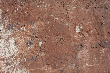 Kırmızı Boyalı Eski Beton Duvar dokusu