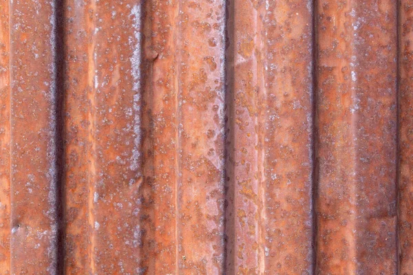 Old Weathered Reddish Vertically Stripped Metal Texture — 스톡 사진