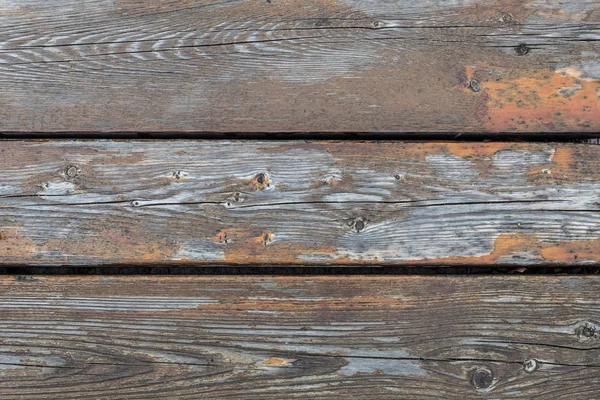 茶色の古い風化した水平木製パネル — ストック写真