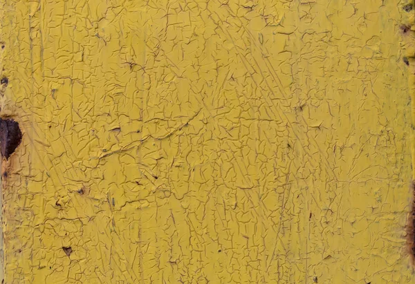 Sarı Boyalı Yıpranmış Metal Çizik Doku — Stok fotoğraf