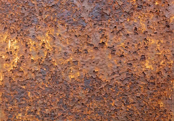 Old Weathered Corrugated Rusty Metal Texture — Stock Photo, Image