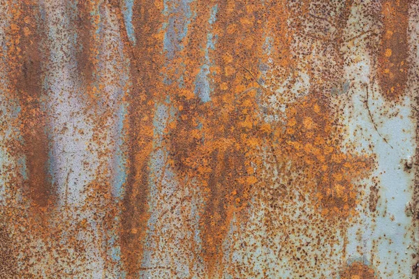 Régi Weathered Corrugated Rusty Fém Textúra — Stock Fotó