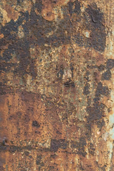 Régi Weathered Corrugated Rusty Fém Textúra — Stock Fotó